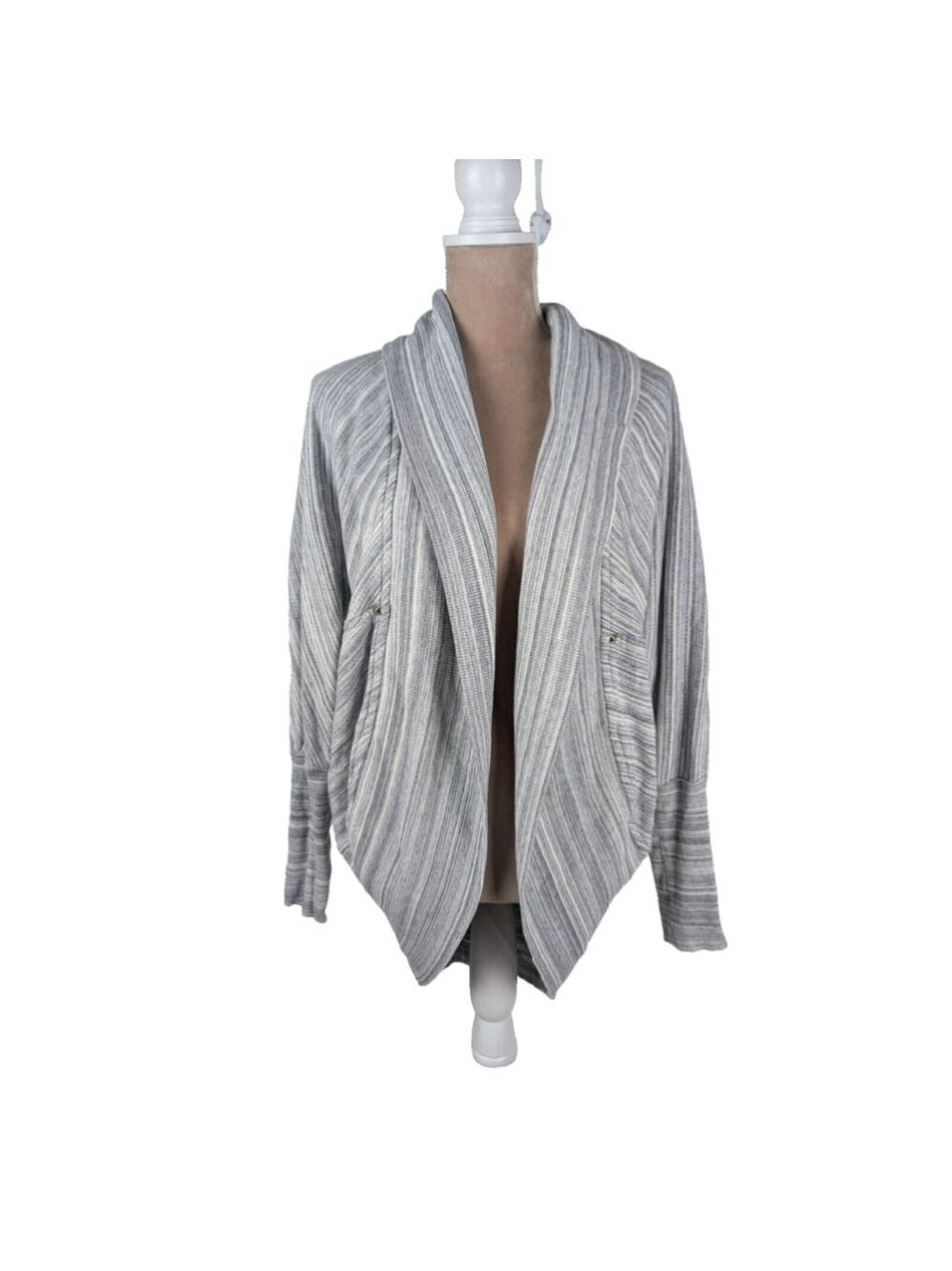 Aritzia Wilfred Diderot Cocoon Cardigan Knit Sweater Spacedye Heather Gray M